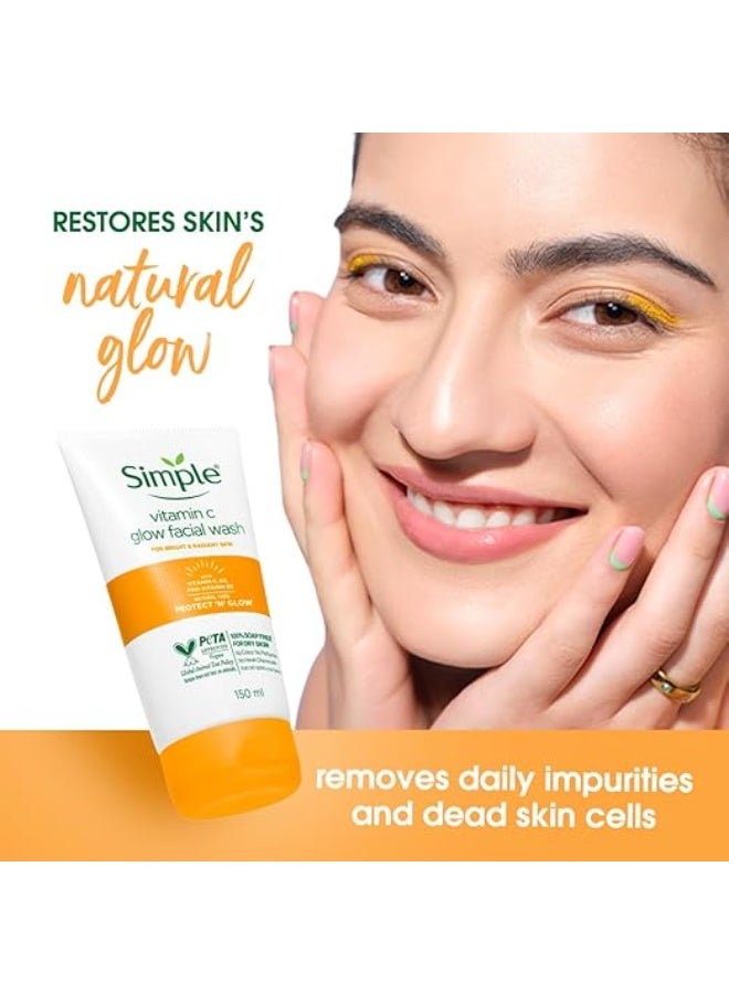 سمبل غسول الوجه سيمبل بفيتامين سي لتفتيح البشرة | خالٍ من الصابون بنسبة 100% | منظف لطيف ومفتح للبشرة مع ليمون اليوزو | غسول للوجه للبشرة الباهتة والمتعبة | 150 مل - Image 3